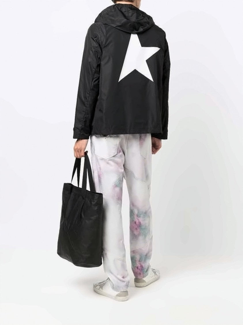 Golden Goose Relaxed Fit Lightweight Jacket With Bold Star Graphic