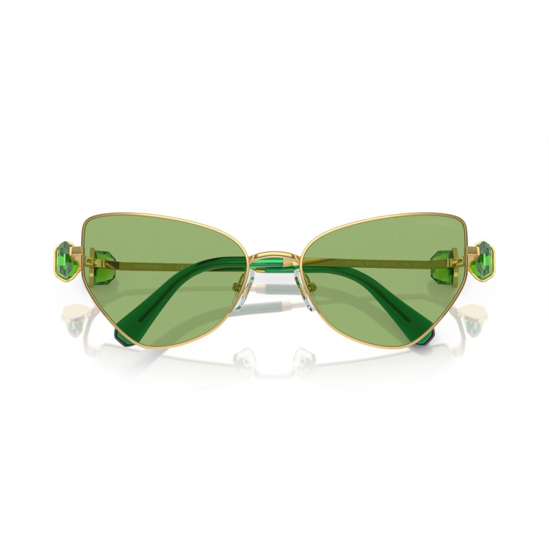 Swarovski 0Sk7003 Cat-Eye Sunglasses With Green Tinted Lenses