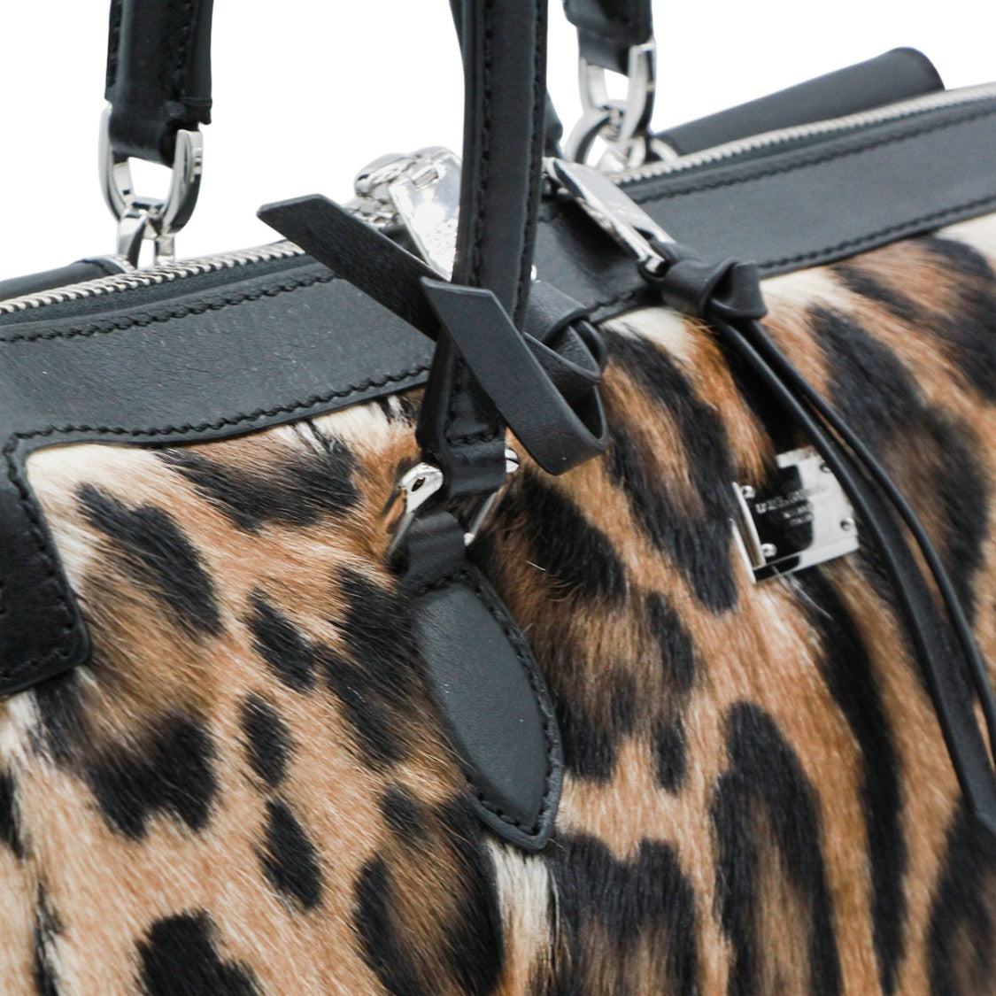 Dolce & Gabbana Leopard Print Bag With Adjustable Strap