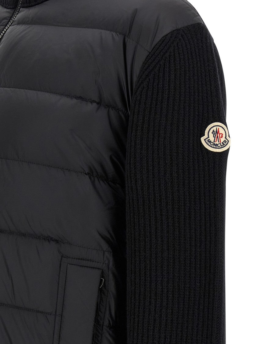 Moncler Two-Material Cardigan