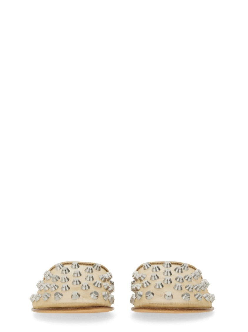 Alexander Wang "Rhodes"Transparent Sandals With Metallic Studs