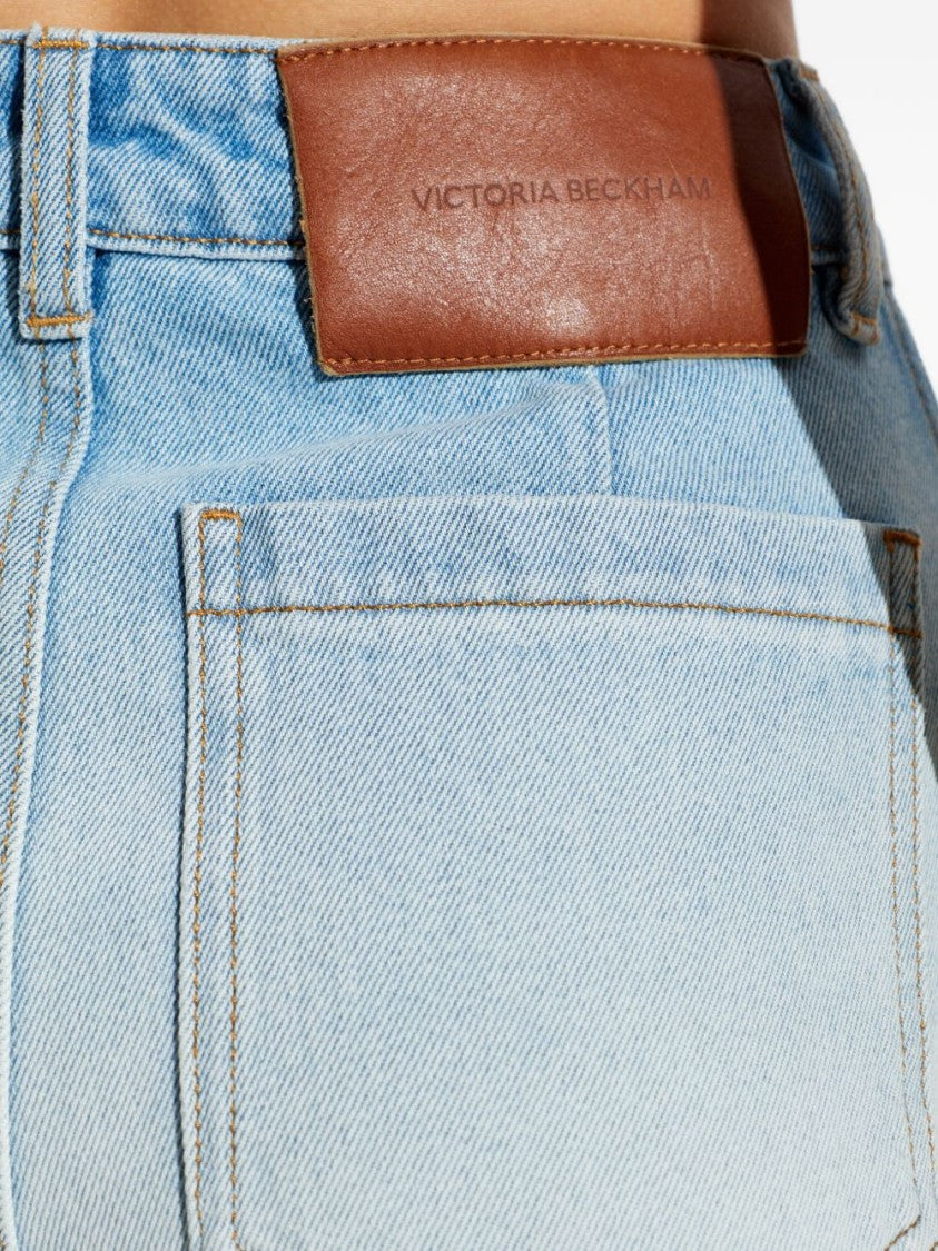 Victoria Beckham Slim-Fit Jeans In Clear Blue Denim