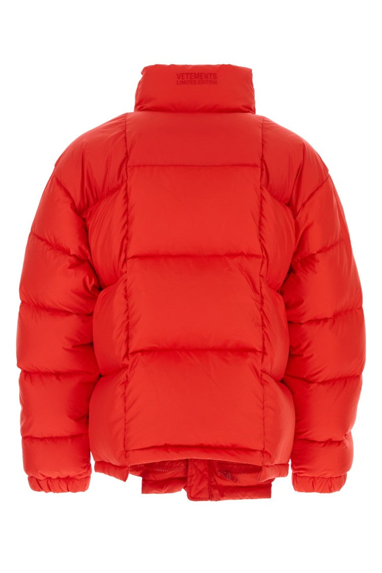 Vetements Boxy Red Puffer Jacket