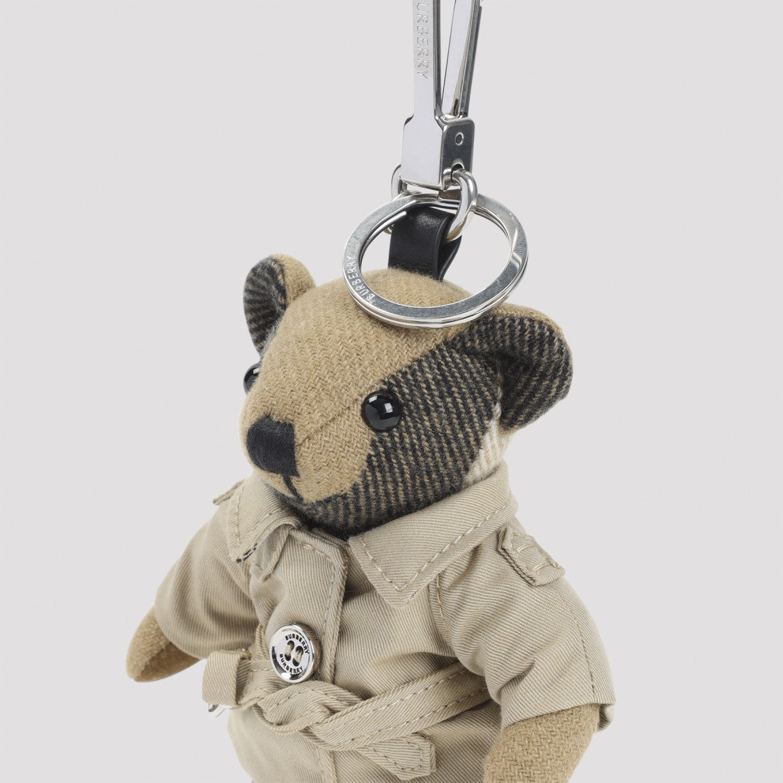 Burberry Trench Coat Teddy Bear Keychain In Cashmere