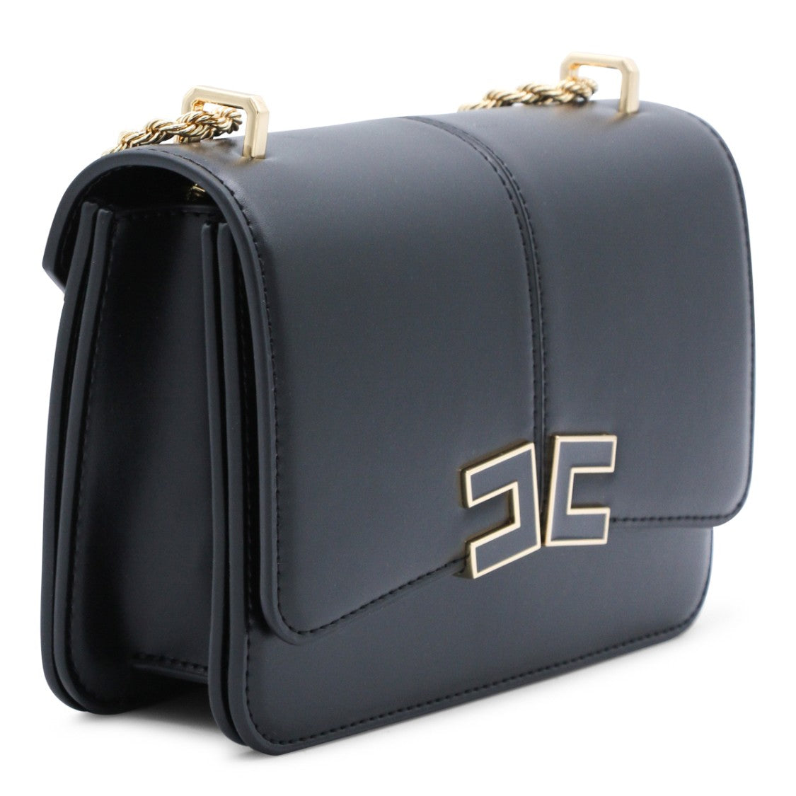 Elisabetta Franchi Structured Black Handbag