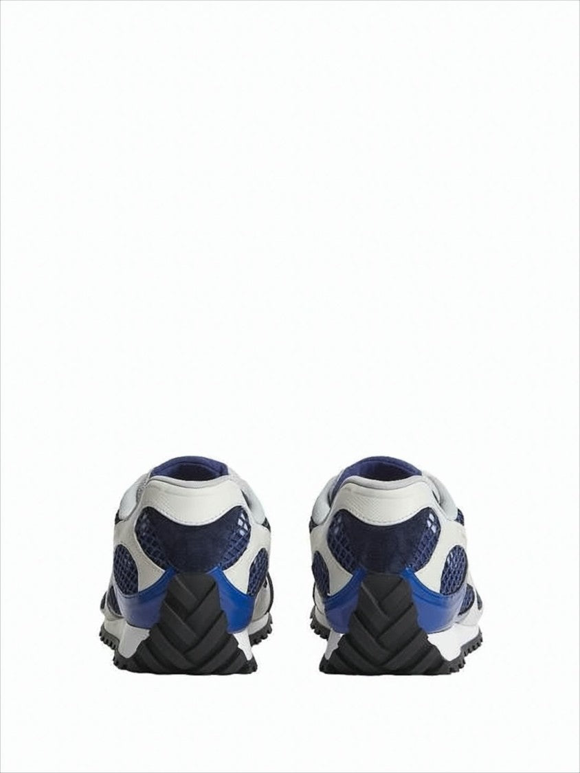 Bottega Veneta Dynamic Deep Blue And Off-White Sneakers