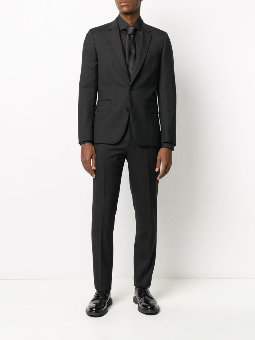 Xacus Slim-Fit Black Shirt With French Collar