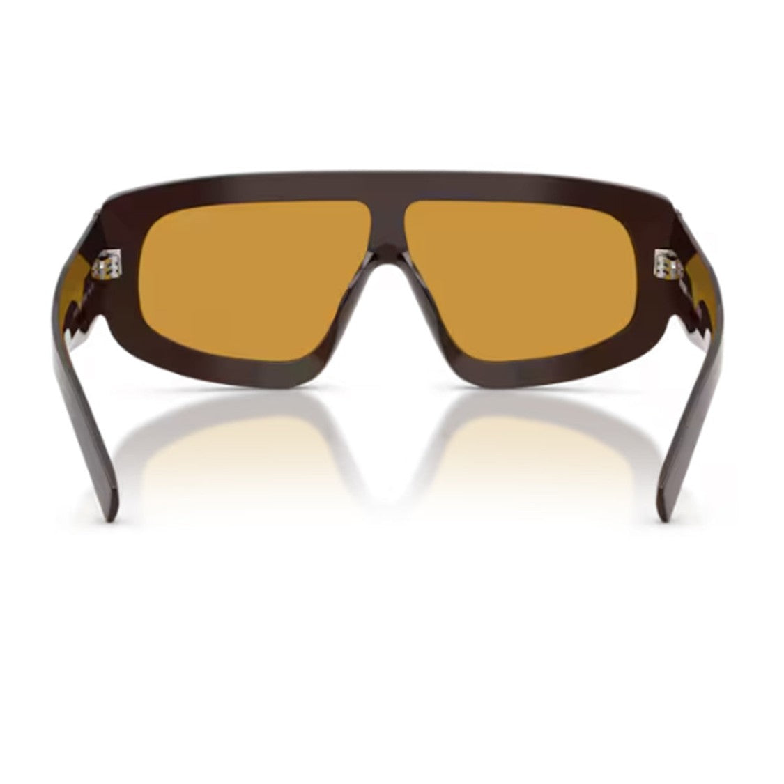 Prada Brown Pr D10s Rectangular Acetate Sunglasses