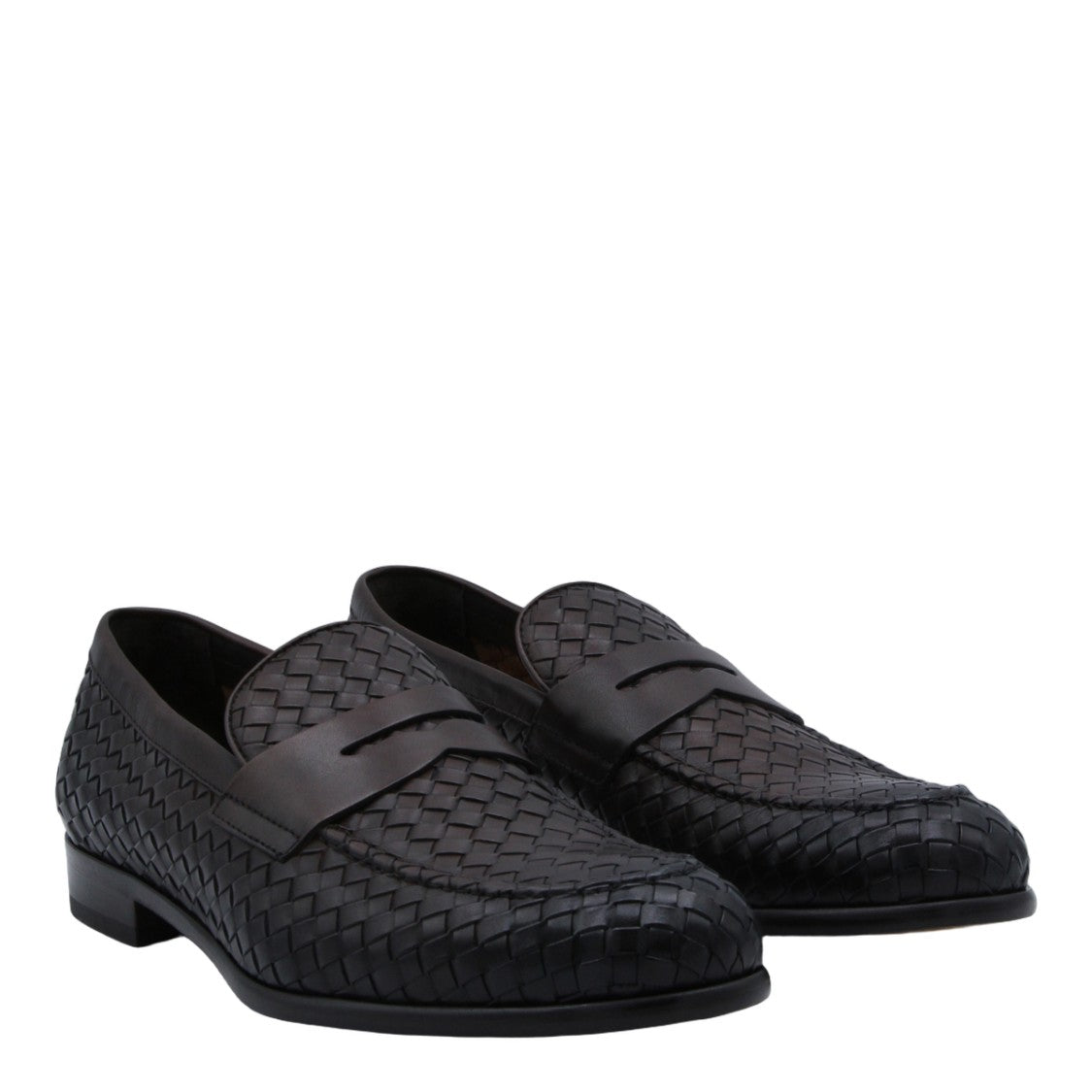 Doucal's Brown Polished Flat Shoes