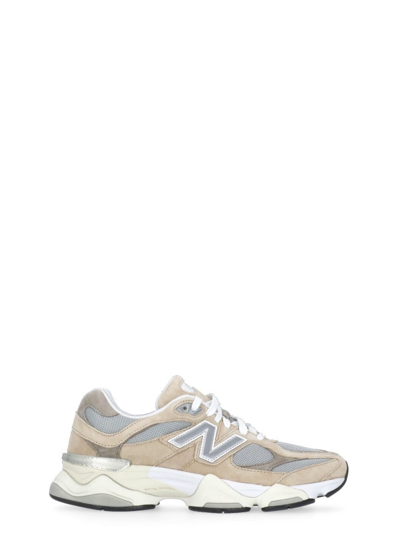 New Balance Beige Suede Leather And Fabric 9060 Sneakers