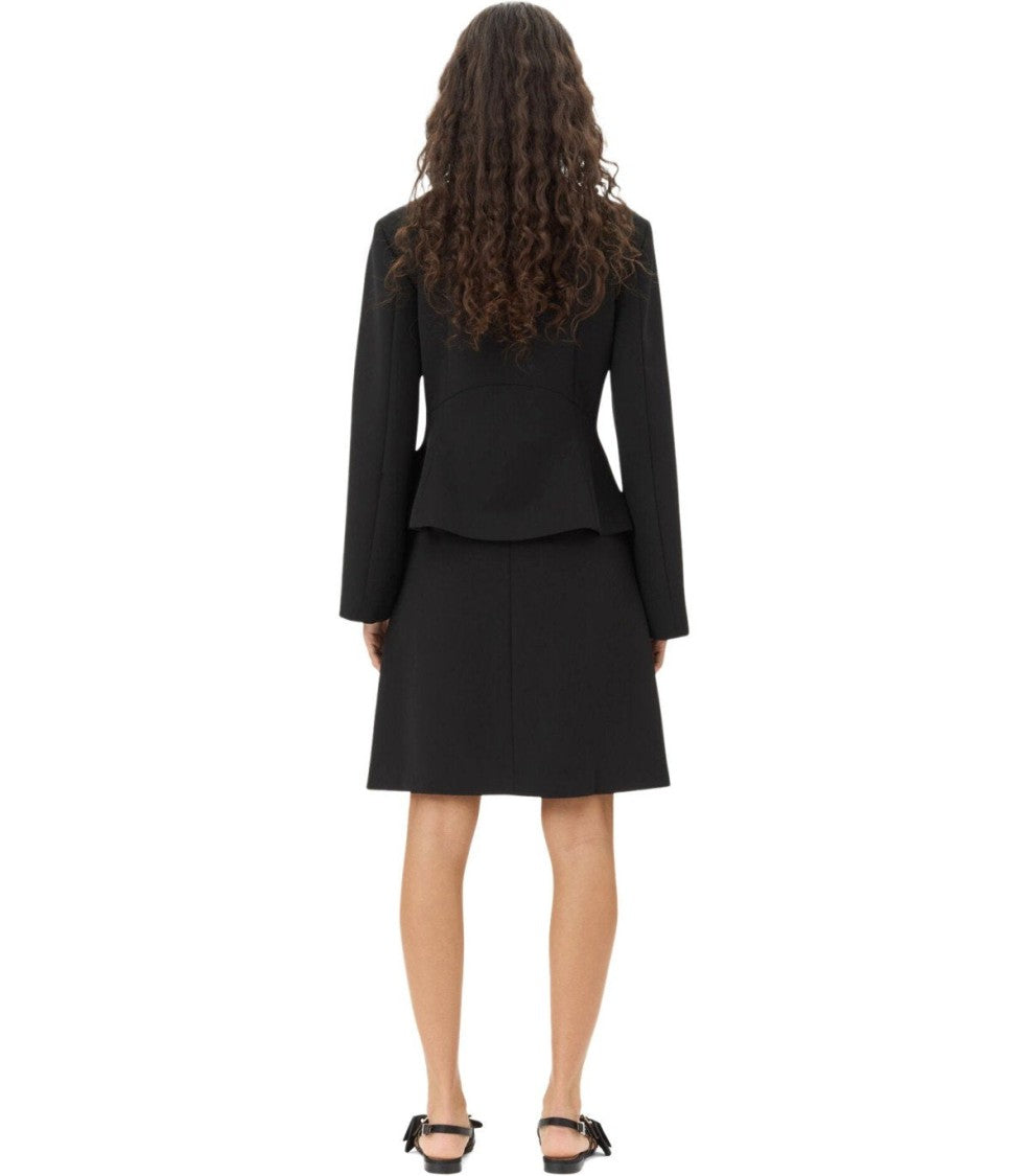 Ganni Tailored Black Twill Jacket