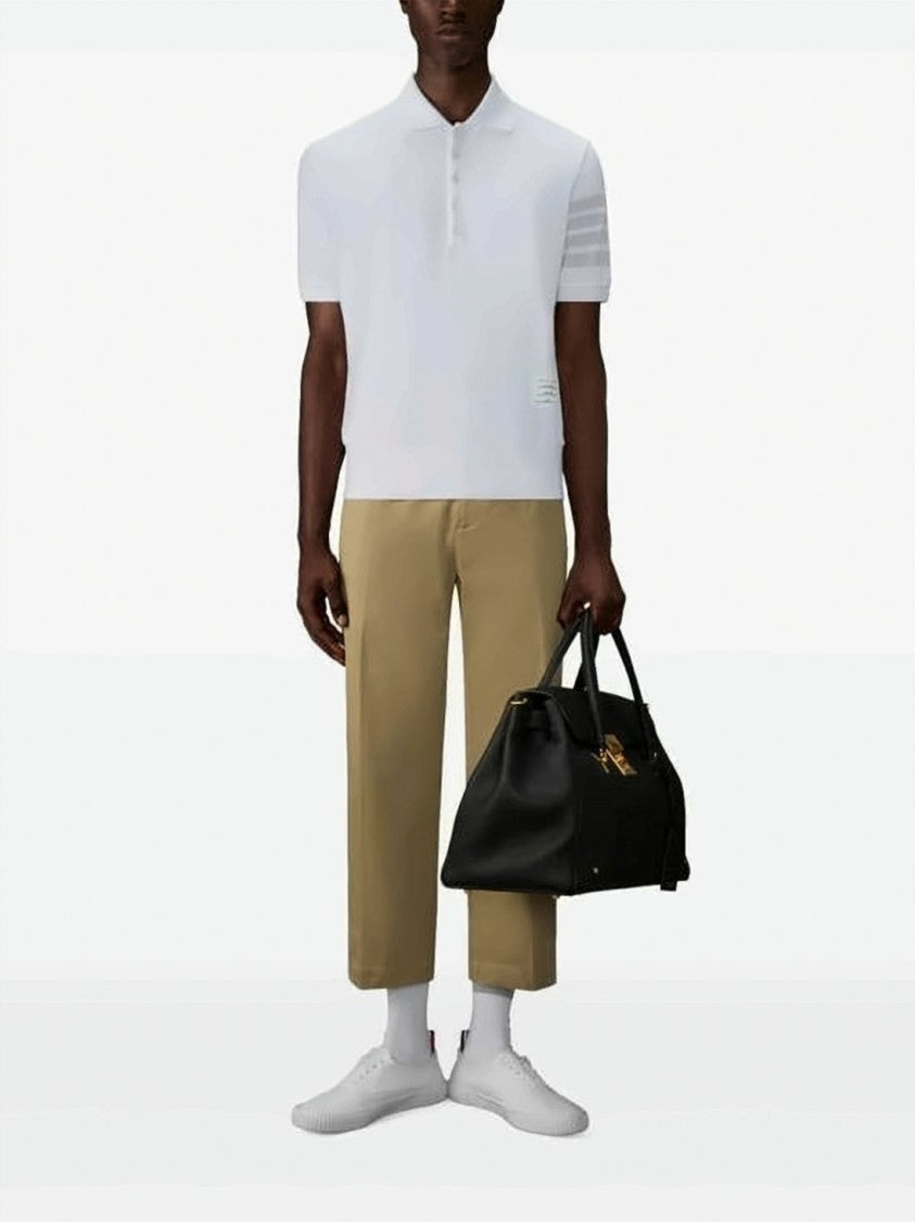 Thom Browne Garment-Overdyed Jersey Polo Shirt