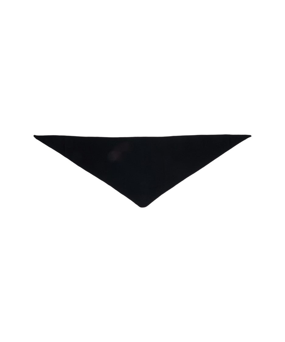Mvm Triangular Black Knit Scarf