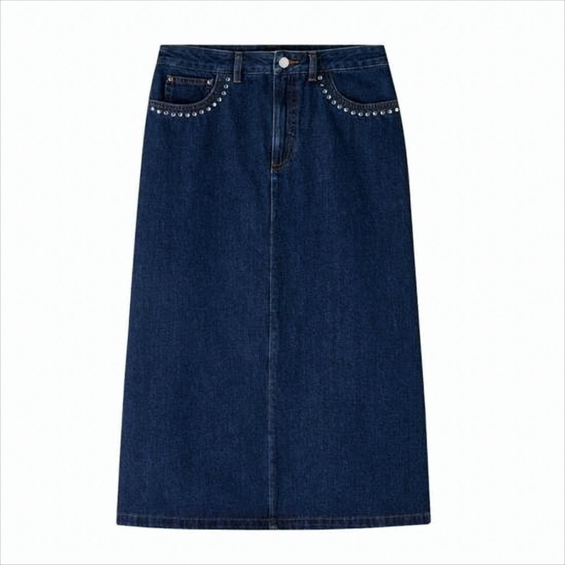 A.P.C. Midi Denim Skirt With Straight Silhouette