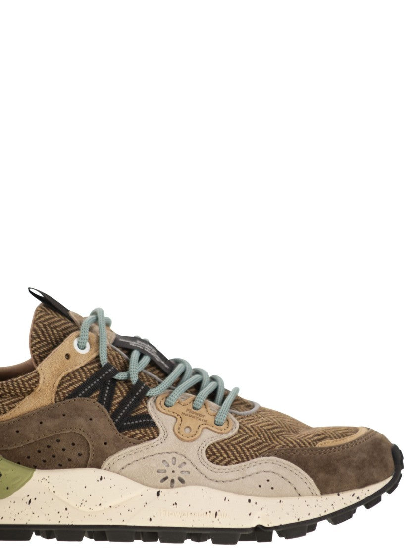 Flower Mountain Yamano 3 - Suede And Fabric Sneakers