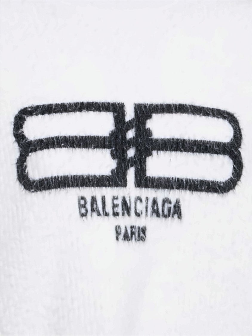 Balenciaga Soft-Textured Cardigan With Bold Embroidered Logo