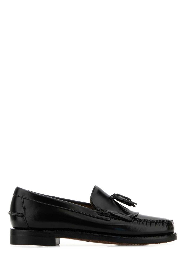 Sebago Black Leather Paul Loafers