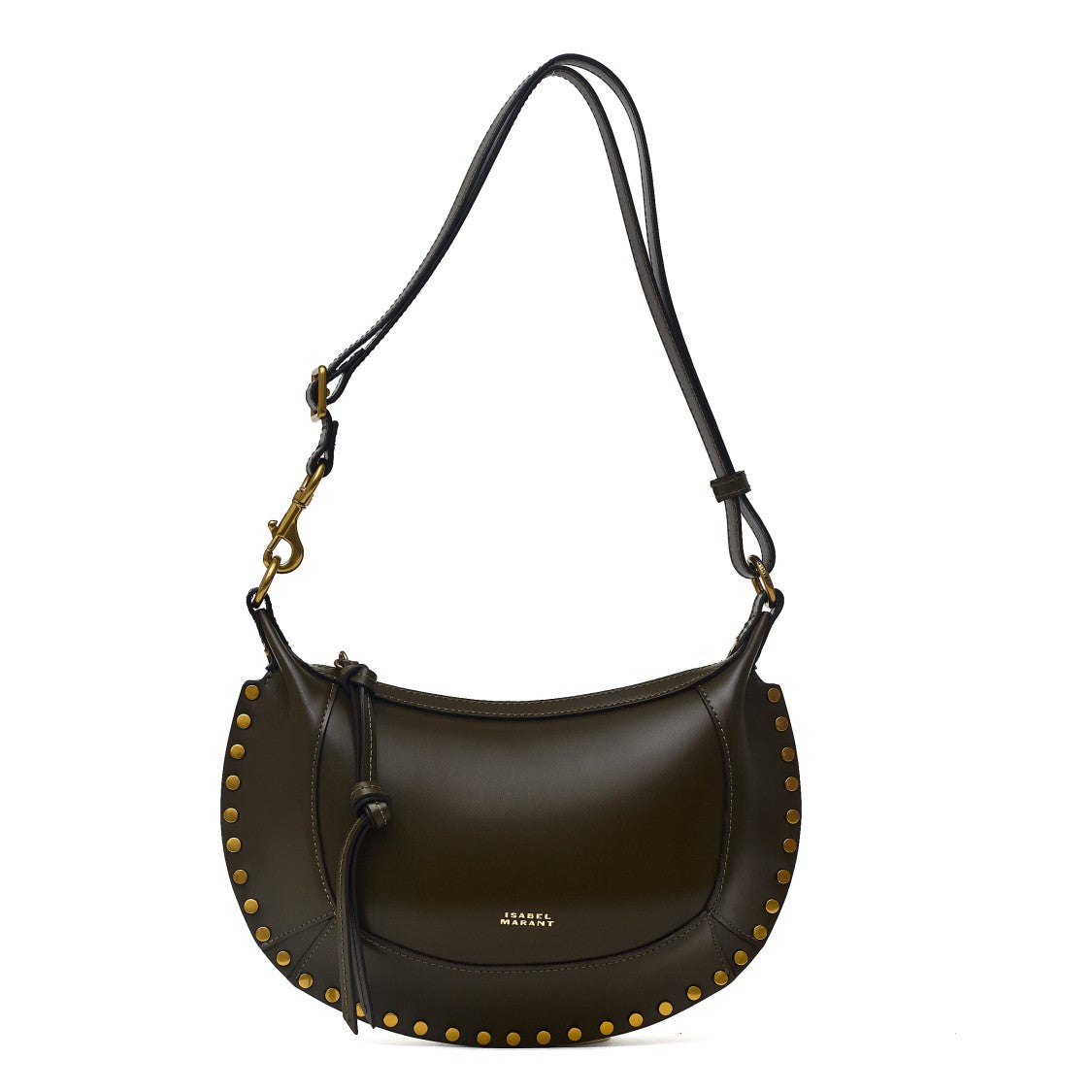 Isabel Marant Crescent Shaped Leather Shoulder Bag With Adjustable Strap