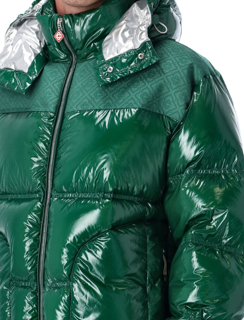 Casablanca Glossy Deep Green Puffer Jacket
