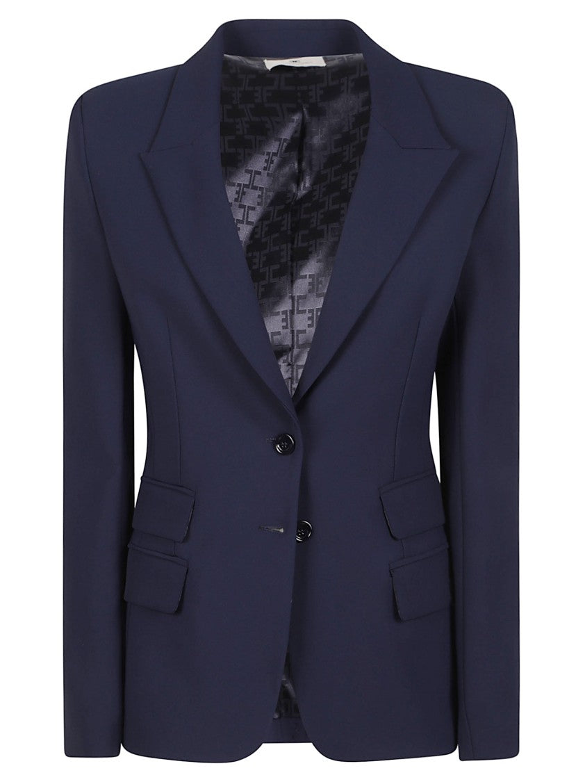 Elisabetta Franchi Tailored Polyester-Blend Long-Sleeve Jacket