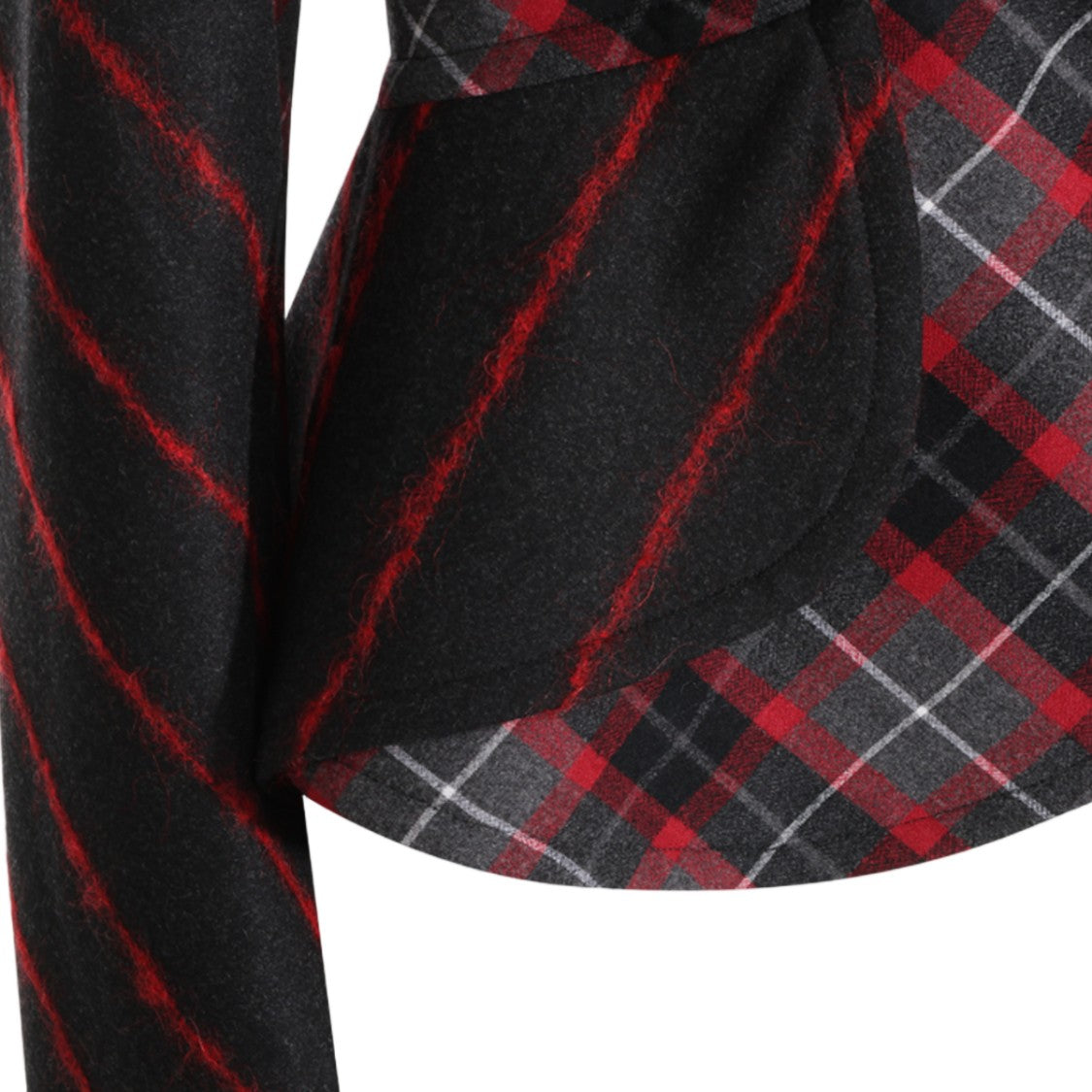 Vivienne Westwood Asymmetrical Tartan Plaid Jacket
