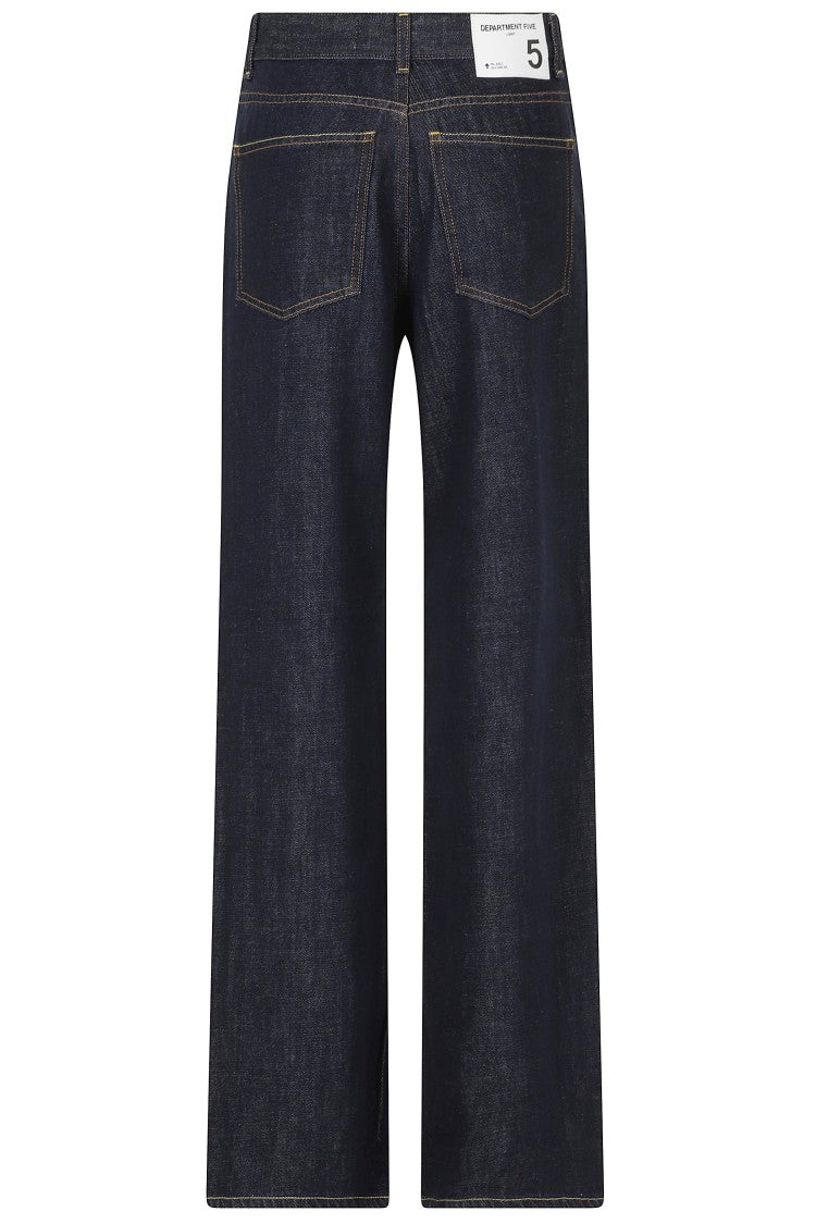 Department 5 Blue Pop Regular Wide-Leg Viscose-Blend Denim Jeans