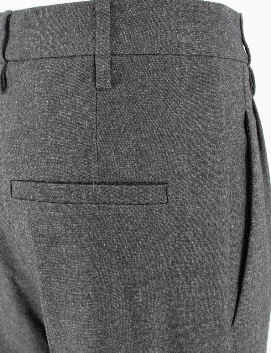 Brunello Cucinelli Grey Slouchy Trousers