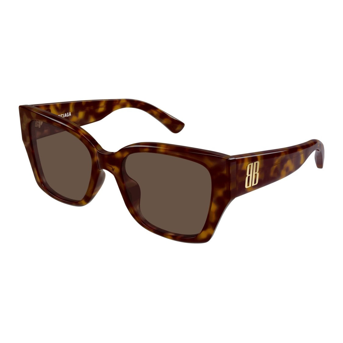 Balenciaga Oversized Tortoiseshell Acetate Sunglasses With Gold Accents