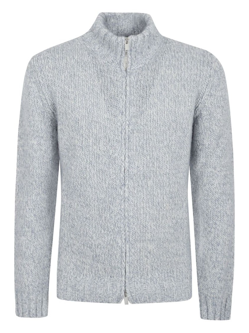 Lardini Full Zip Turtleneck Cardigan