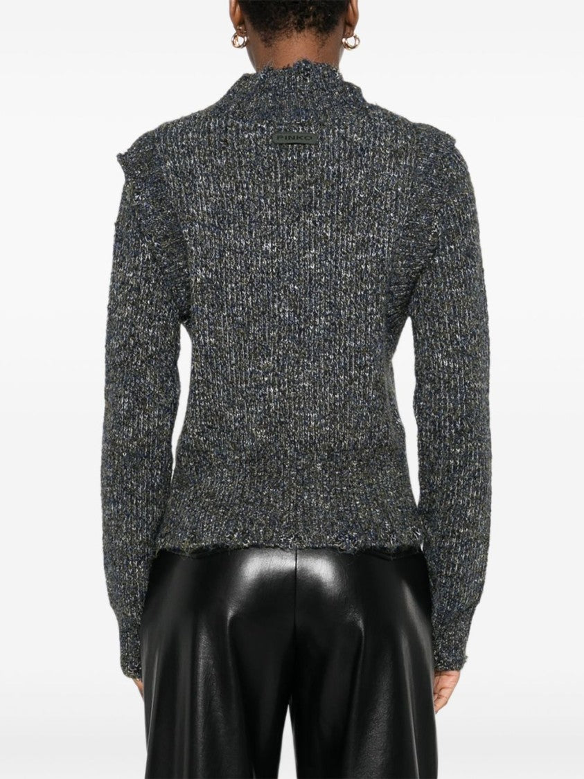 Pinko Textured Knit Sweater With High Neckline