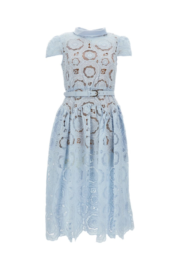 self portrait floral lace midi dress Self-Portrait collection:end-of-year-sale-2023 A chic high neck Medieval Cloak “Key Keeper” Size:5/M-L