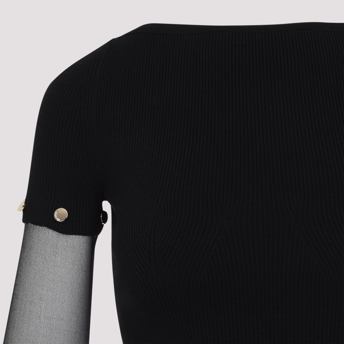 Sportmax Alcide Transparent Sleeves Top