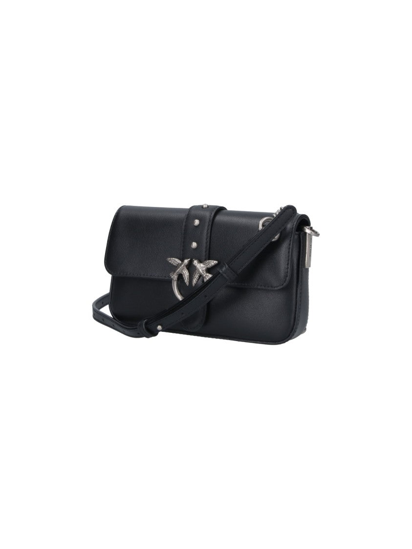 Pinko Black Love Bag Slouchy Leather Bag