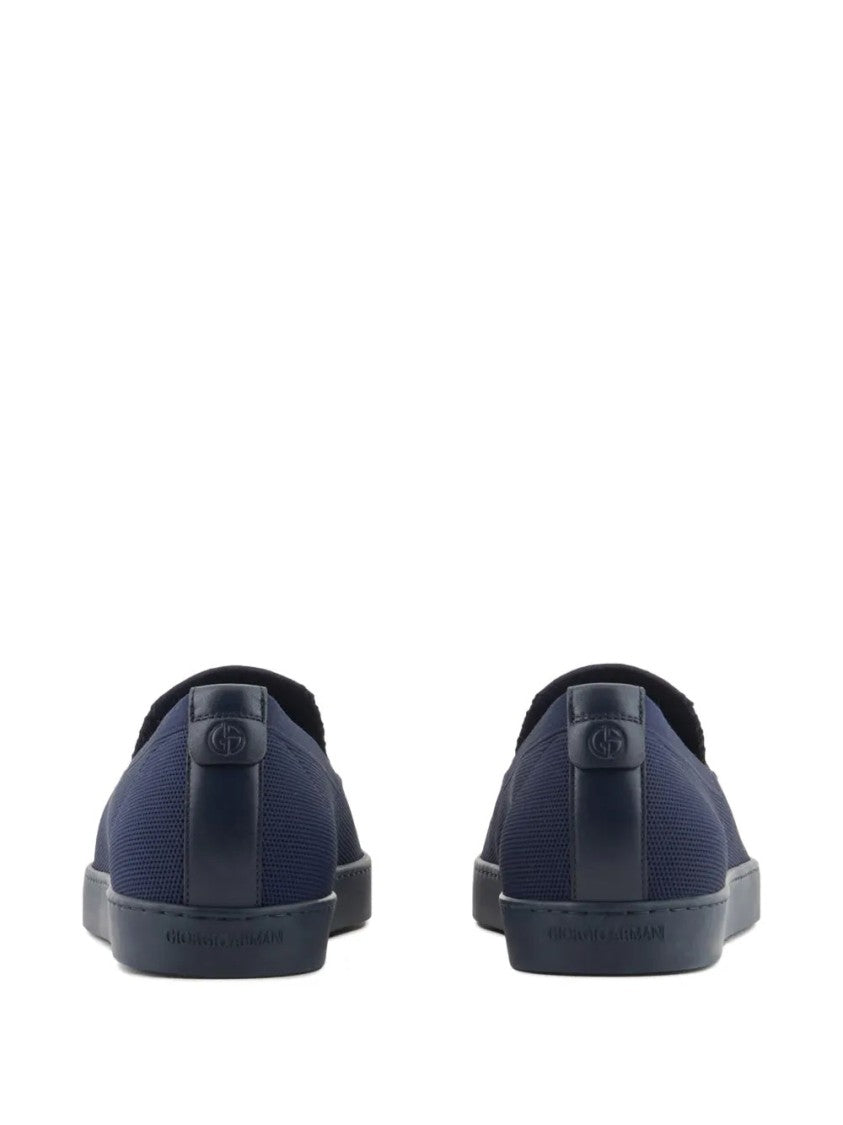 Giorgio Armani Textured Upper Loafers With Streamlined Silhouette