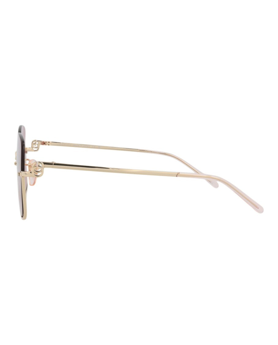 Gucci Square-Frame Metal Sunglasses