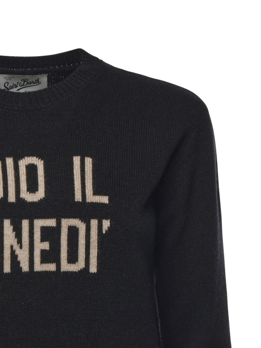 Mc2 Saint Barth Relaxed-Fit Black Pullover Sweater