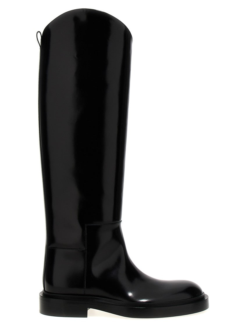 Jil Sander High Leather Leg Boots