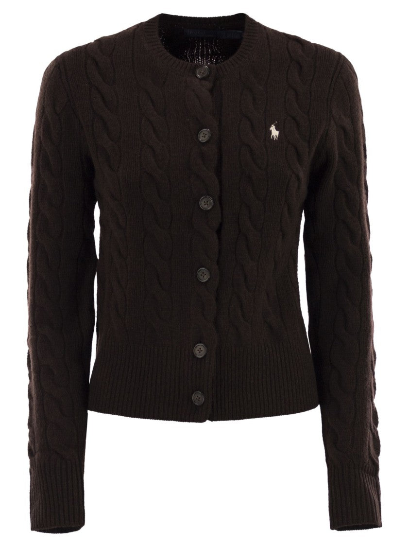 Polo Ralph Lauren Wool And Cashmere Cable Knit Cardigan