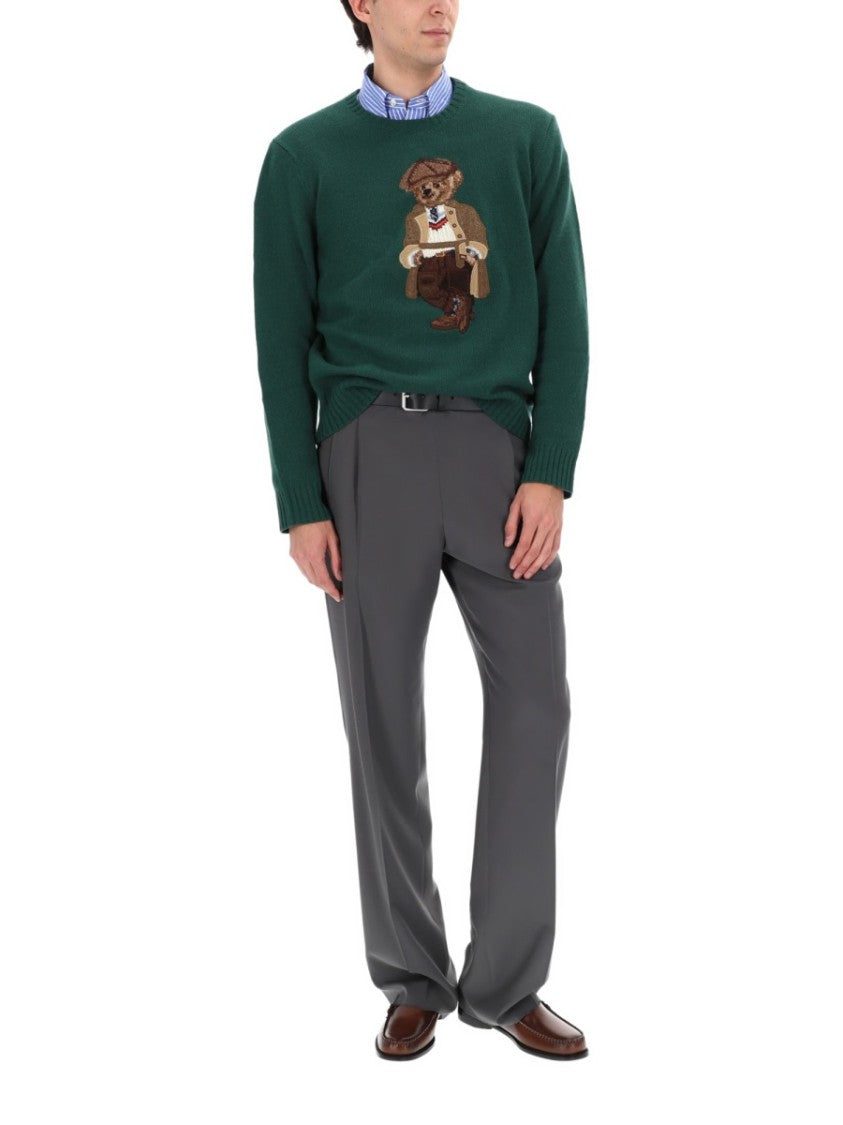 Polo Ralph Lauren Polo Bear Green Embroidered Sweater