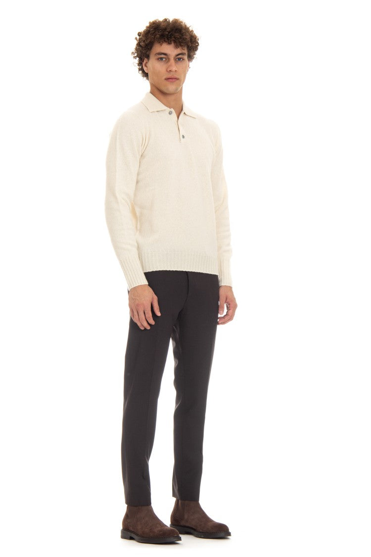 Drumohr Angora Wool Knit Polo