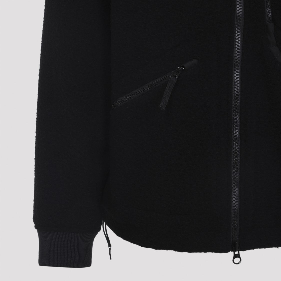 Stone Island Textured Wool Blend Jacket With Hood