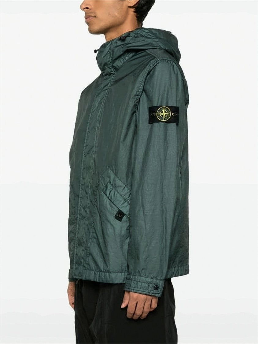 Stone Island Matte Finish Lightweight Jacket With Hood