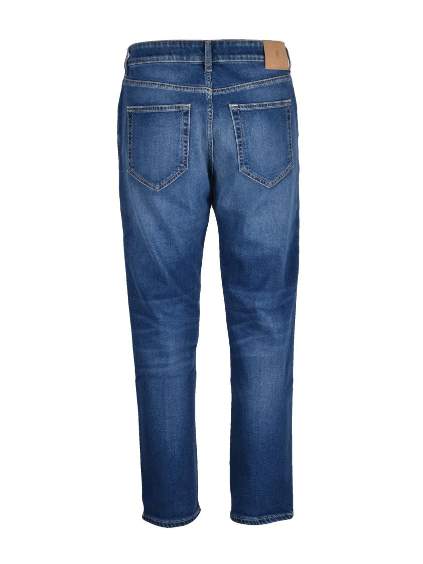 Pt Torino Blue Cotton Elastane Men Stretch Jeans