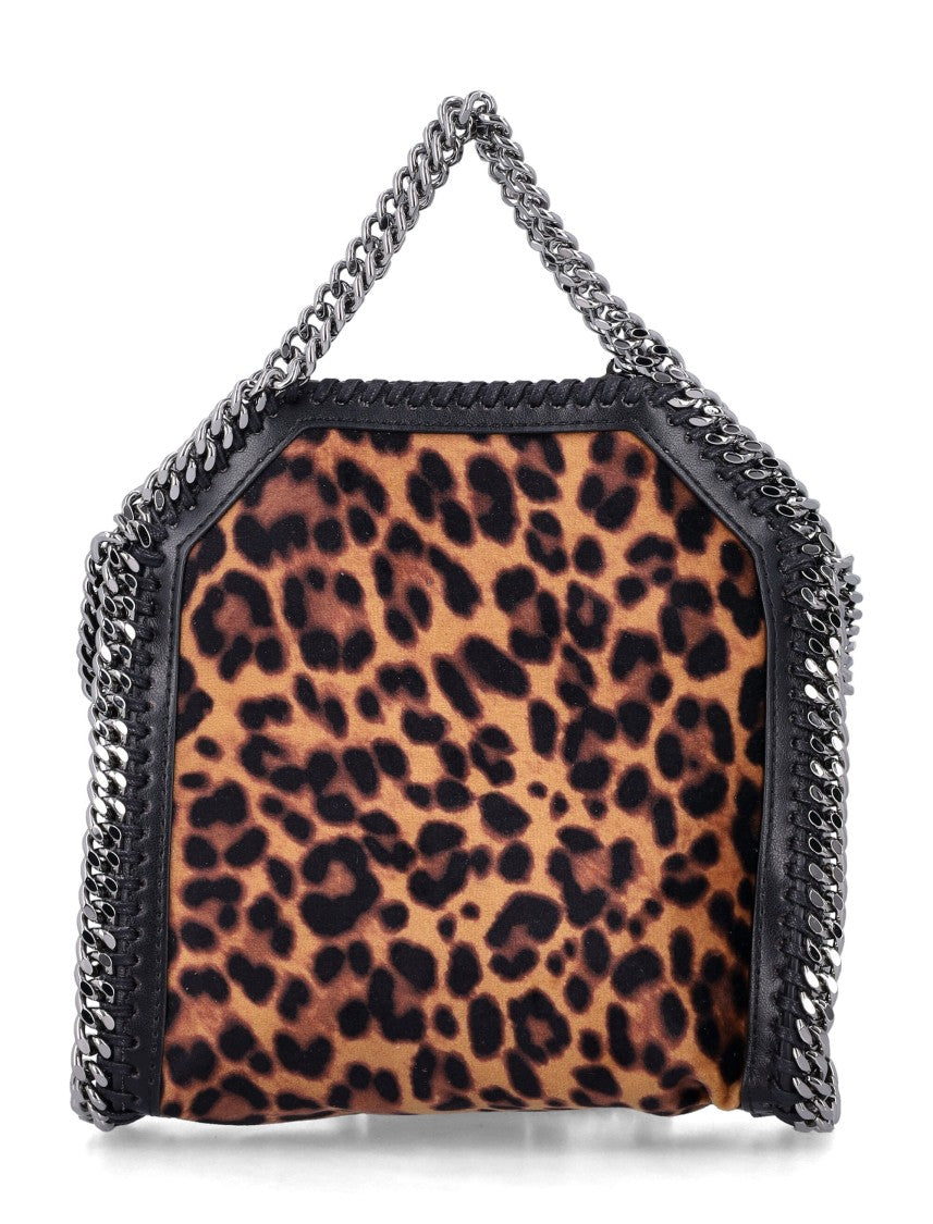 Stella Mccartney Falabella Tiny Animal Print Chain Trim Shoulder Bag