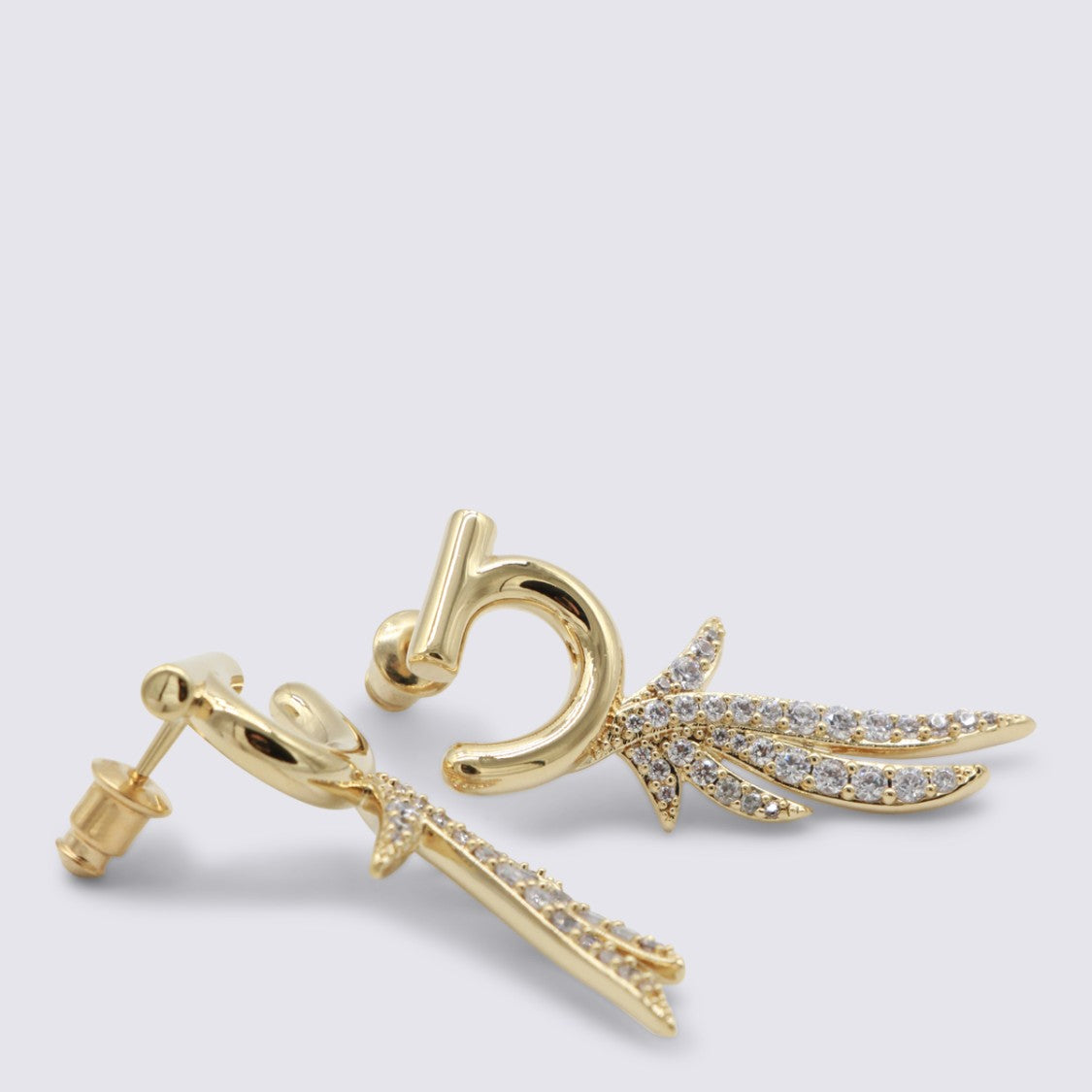 Ferragamo Polished Gold-Tone Circular Hoop Earrings