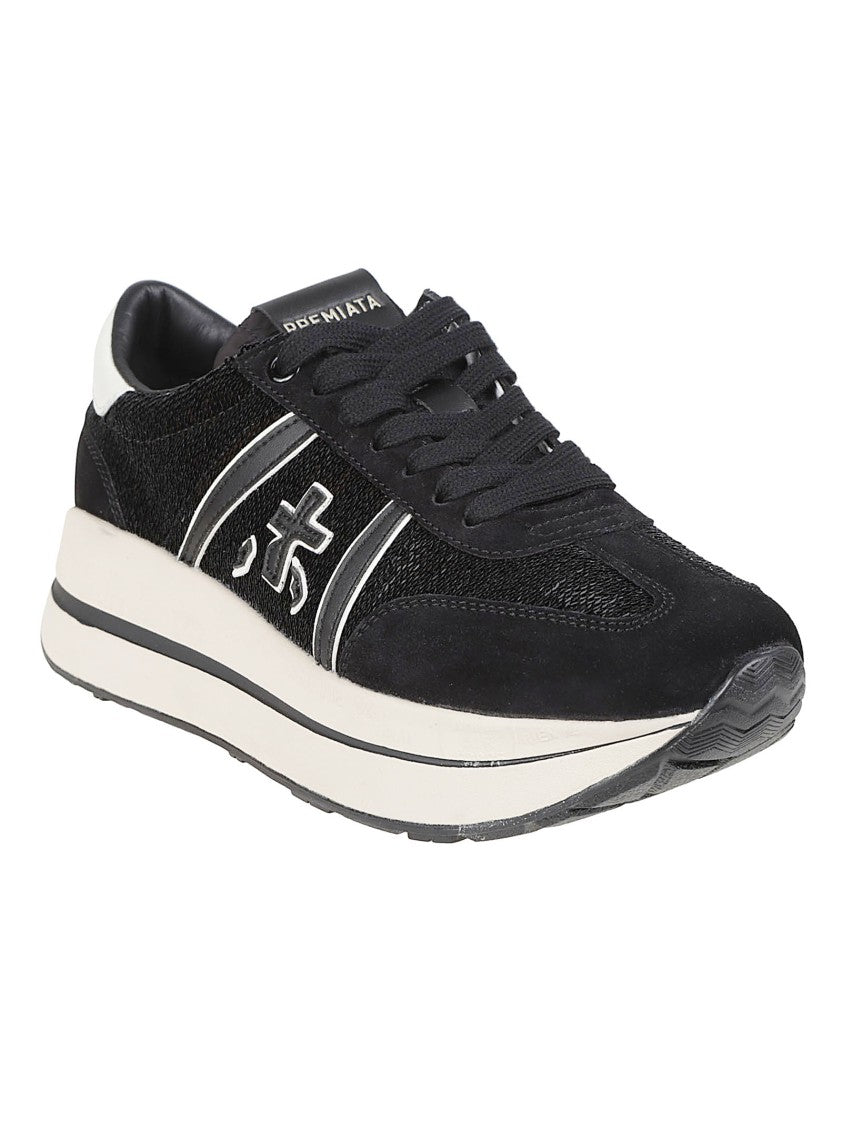 Premiata Black Bethcoin Low-Top Sneakers