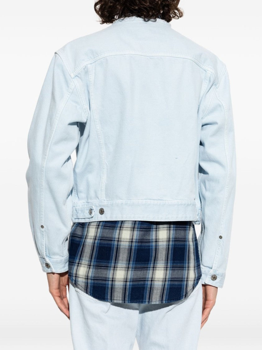 Dsquared2 Classic Minimalist Zip Front Denim Jacket