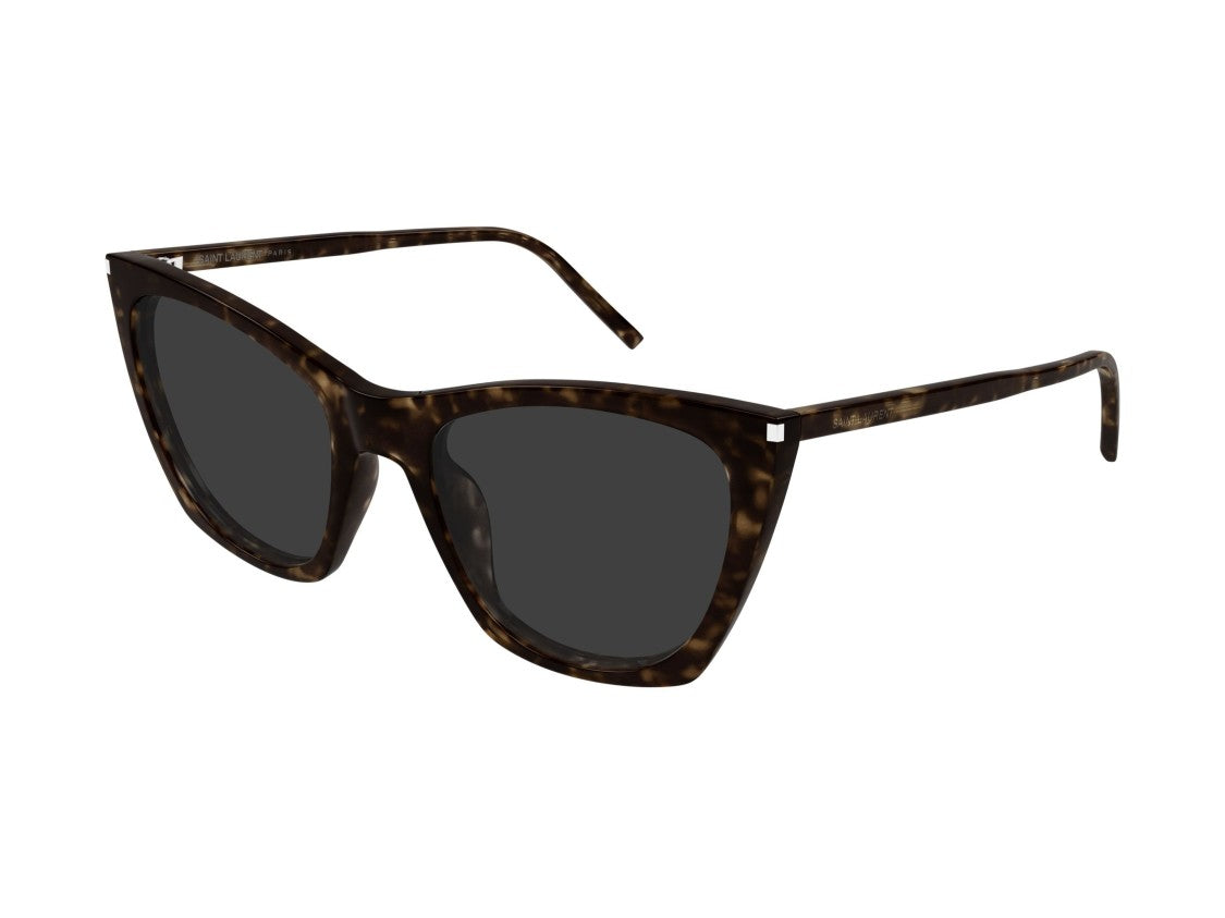 Saint Laurent Sl 214 Kate Thin Tortoiseshell Acetate Bold Oversized Sunglasses