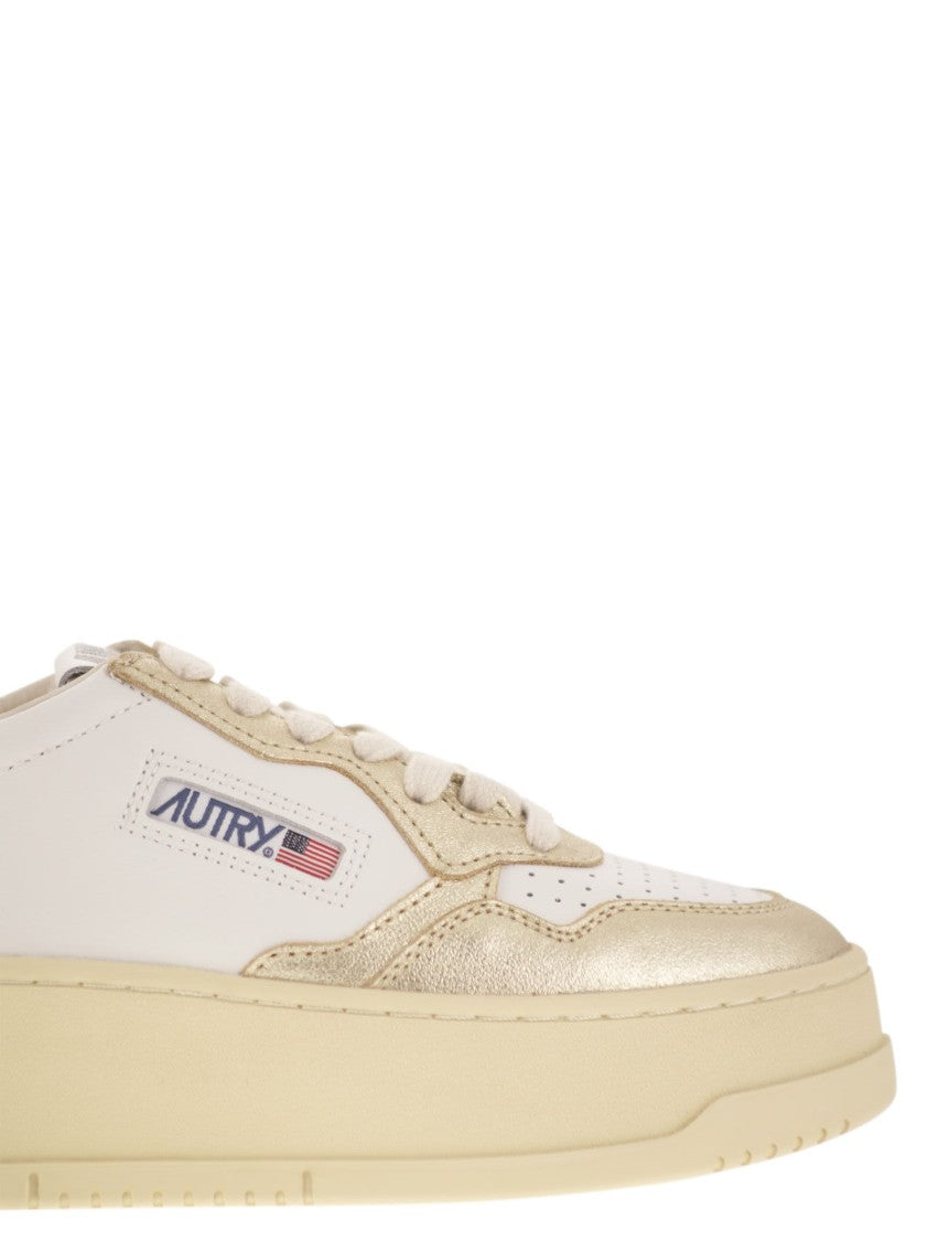 Autry Medalist Platform - Leather Trainers