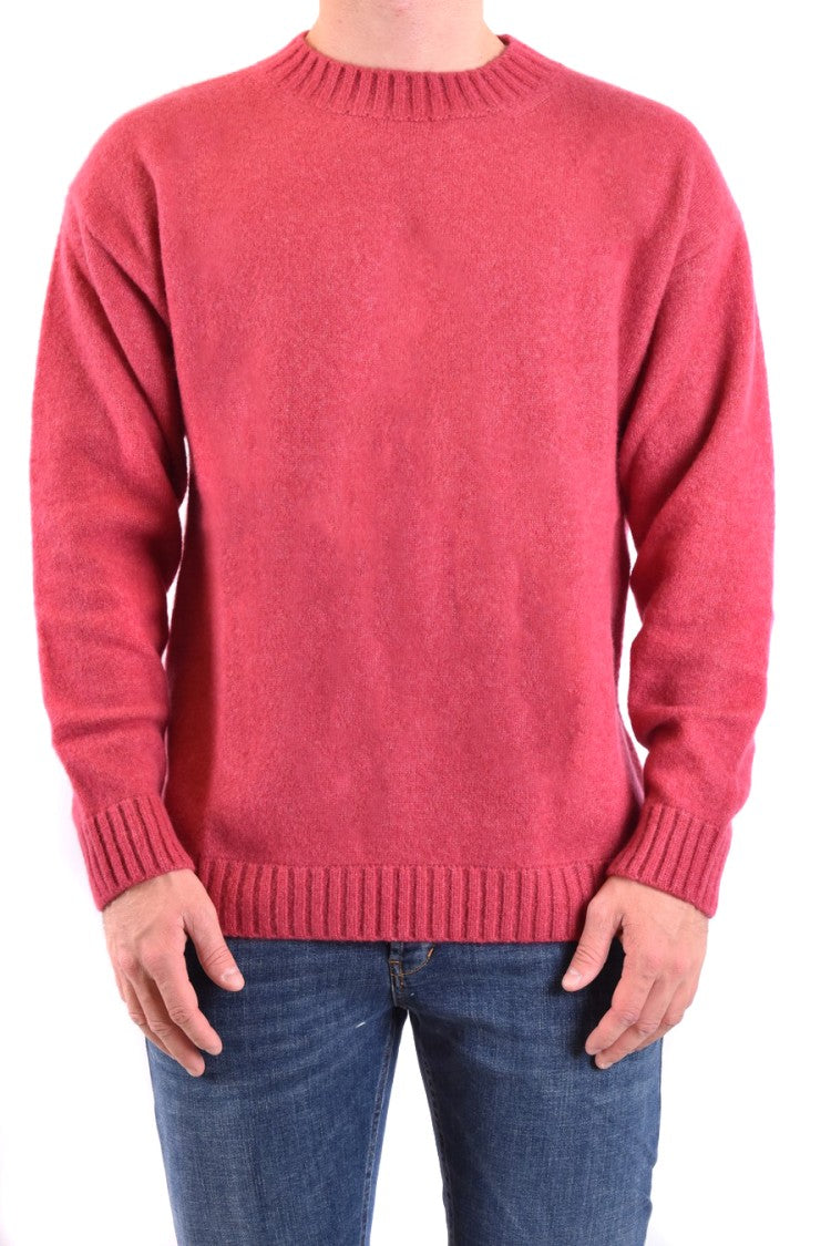 Laneus Cashmere-Silk Blend Red Knitwear Relaxed Fit